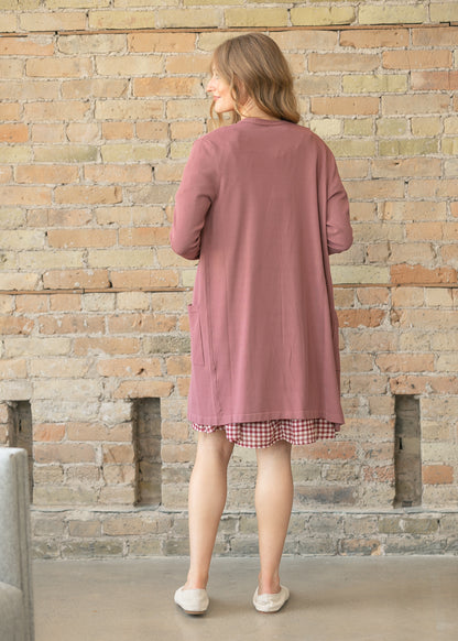 Cally Mauve Open Front Cardigan