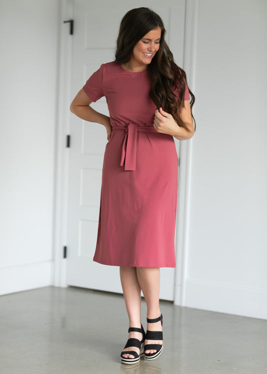 Lennox Classic Mauve Midi Dress Dresses XS