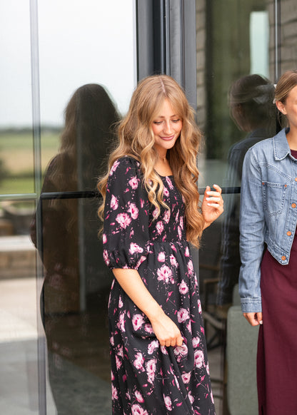 Kayleen Pink Floral Maxi Dress