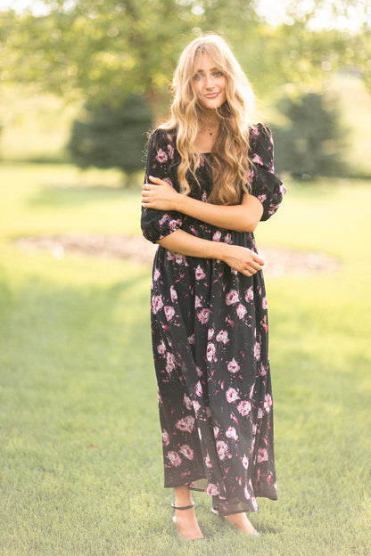 Kayleen Pink Floral Maxi Dress