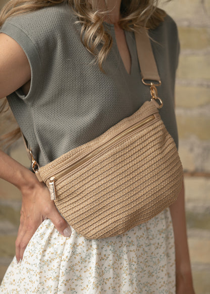 Raffia Woven Crossbody Bag