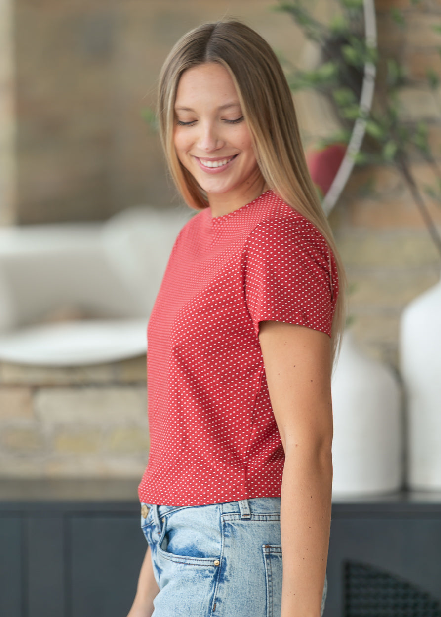 Things Between® Cove Polka Dot Jersey Short Sleeve Tee