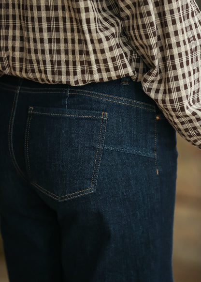 Amaze dark wash wide-leg jeans with classic five-pocket styling