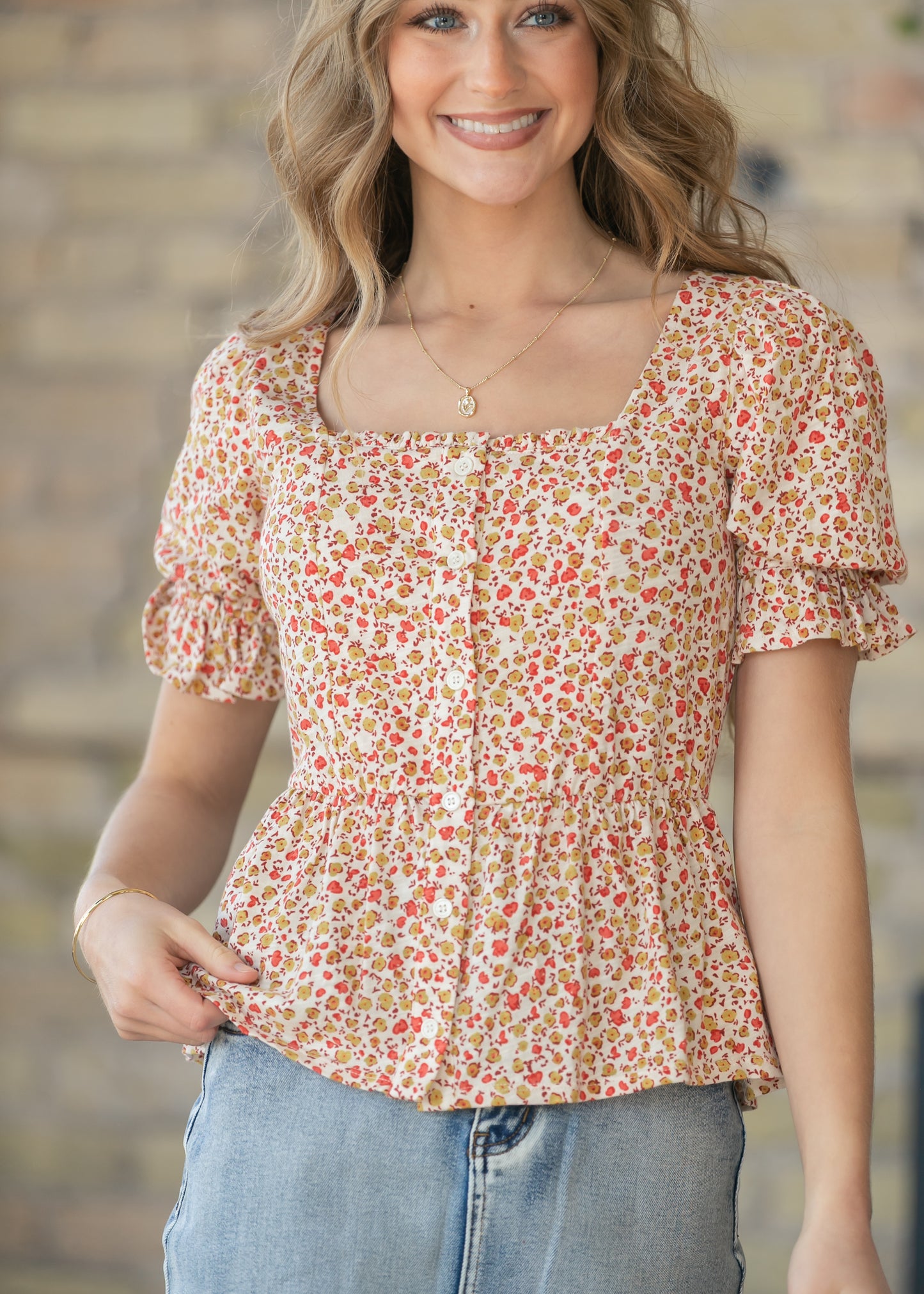 LIVERPOOL® Half Sleeve Square Neck Top