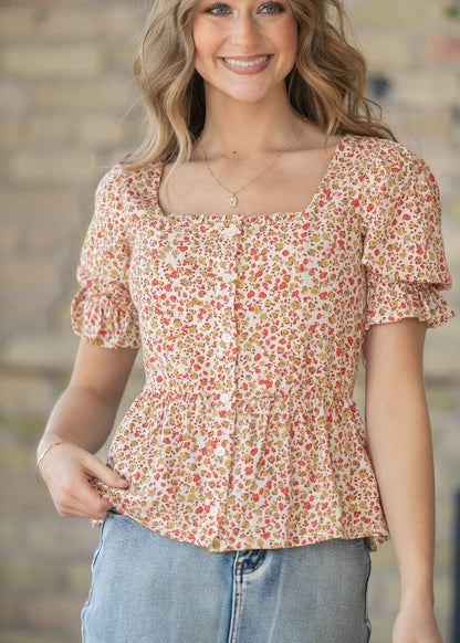 LIVERPOOL® Half Sleeve Square Neck Top