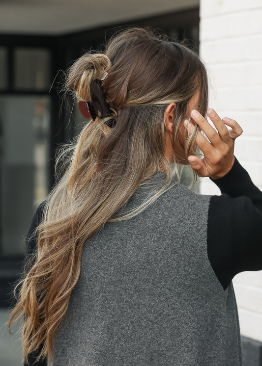 Simple Dark Brown Claw Clip