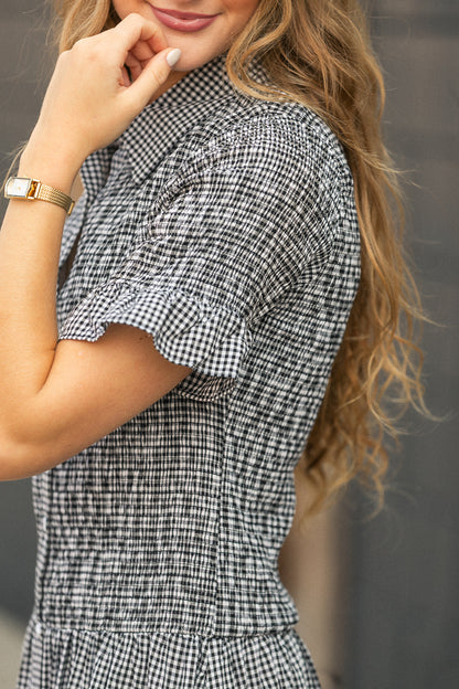Margaret Button Front Midi Dress