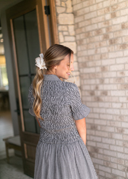 Margaret Button Front Midi Dress