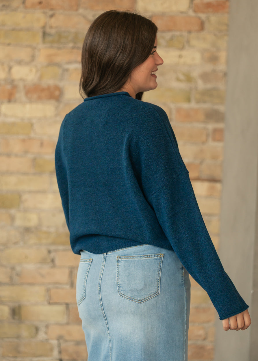 Midnight Collared Button Front Cardigan