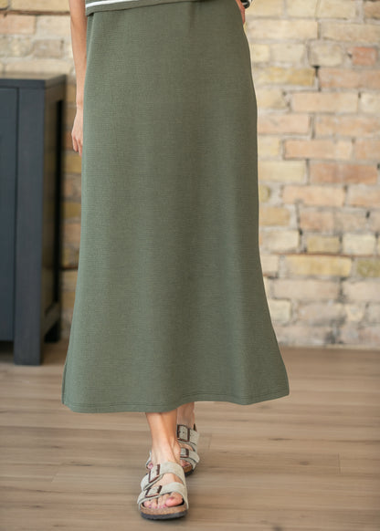 Olive Layered Short Sleeve Maxi Dress