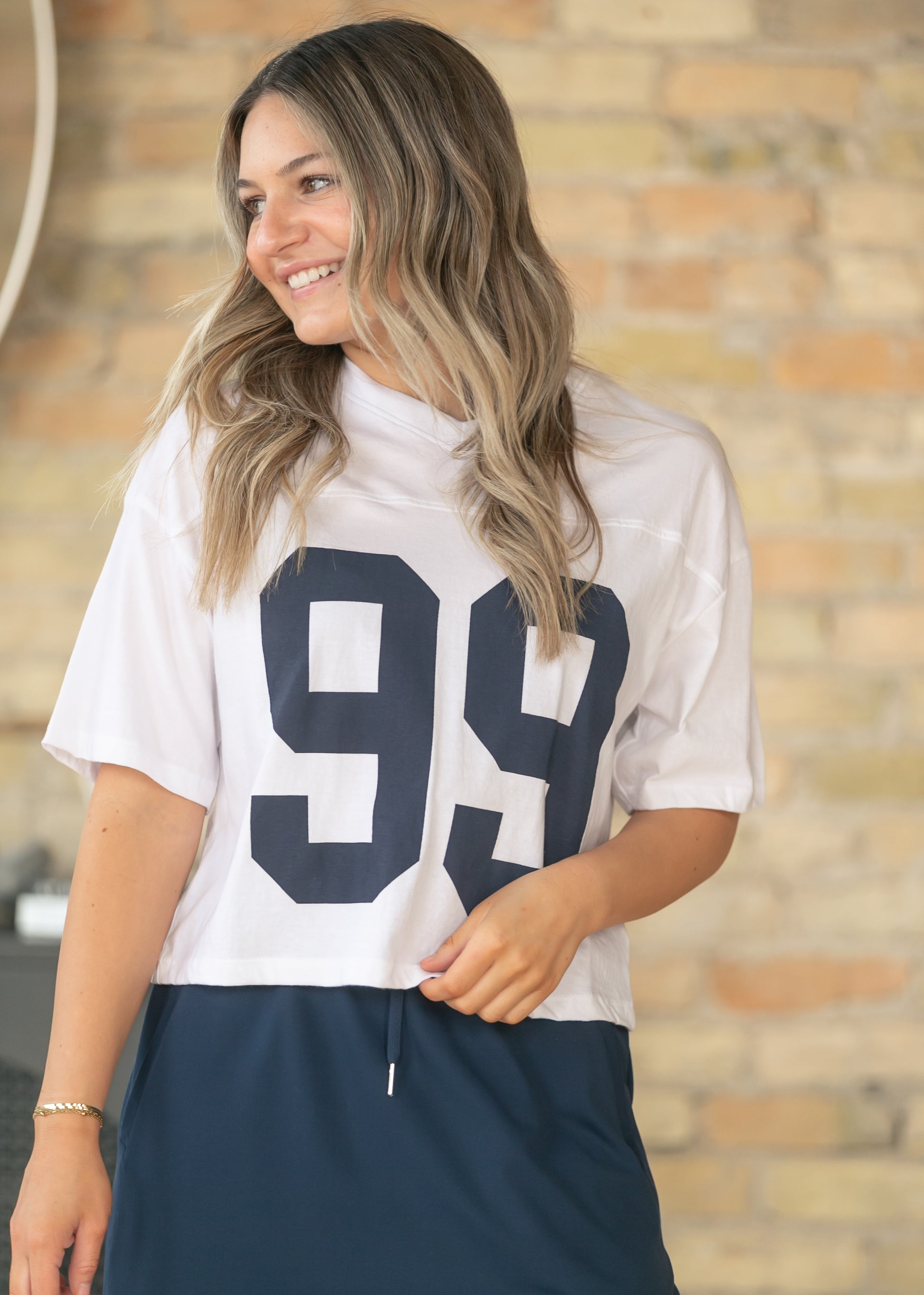 Olivia Short Sleeve V-Neck Top FF Tops