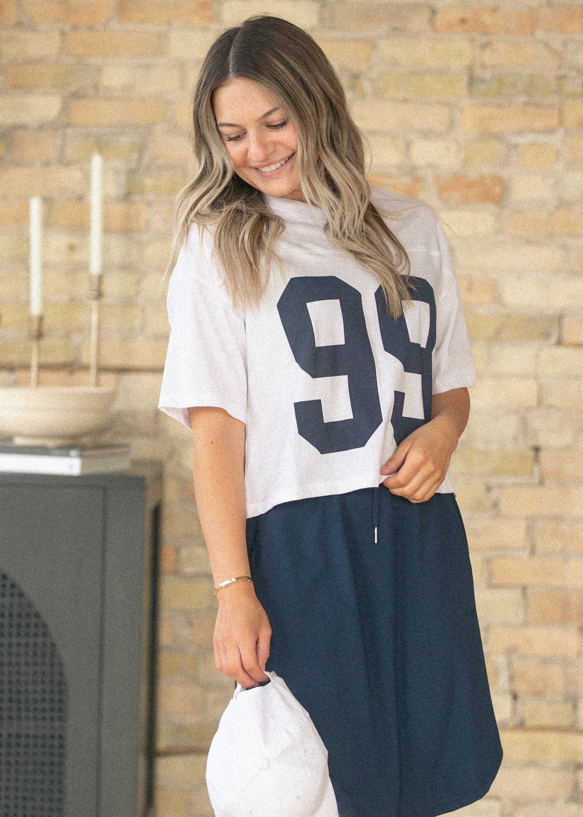 Olivia Short Sleeve V-Neck Top FF Tops