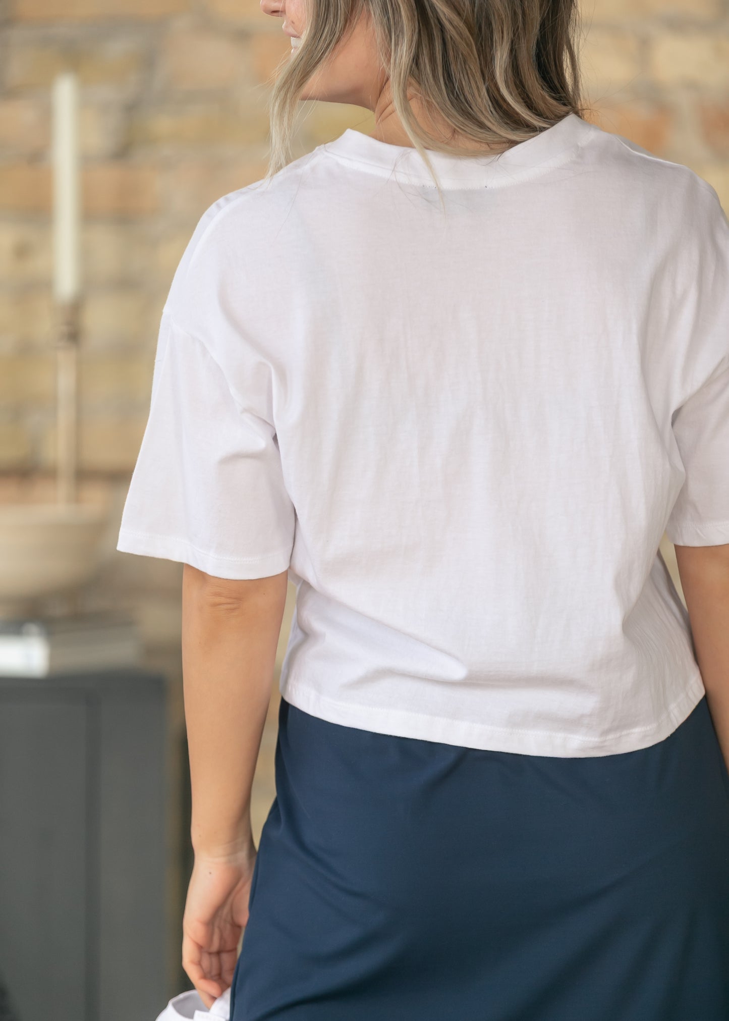 Olivia Short Sleeve V-Neck Top FF Tops