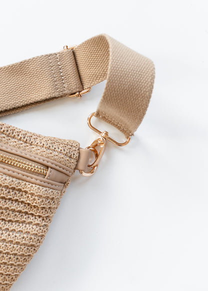 Raffia Woven Crossbody Bag