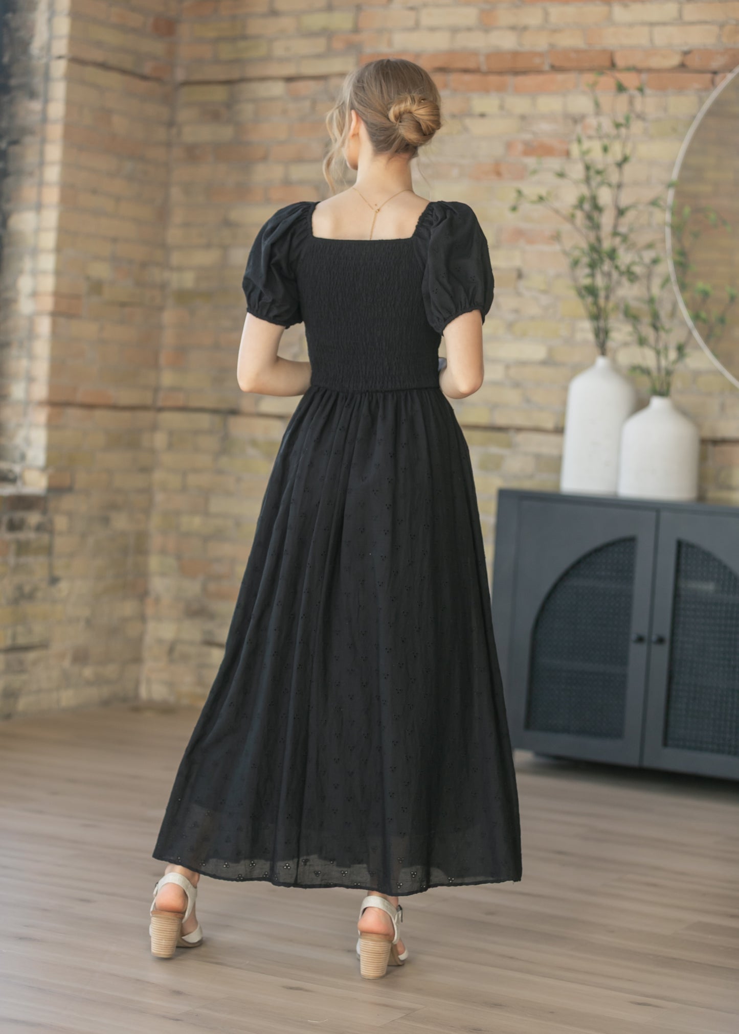 Rayna Black Eyelet Maxi Dress