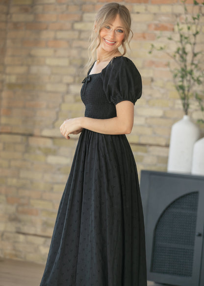 Rayna Black Eyelet Maxi Dress