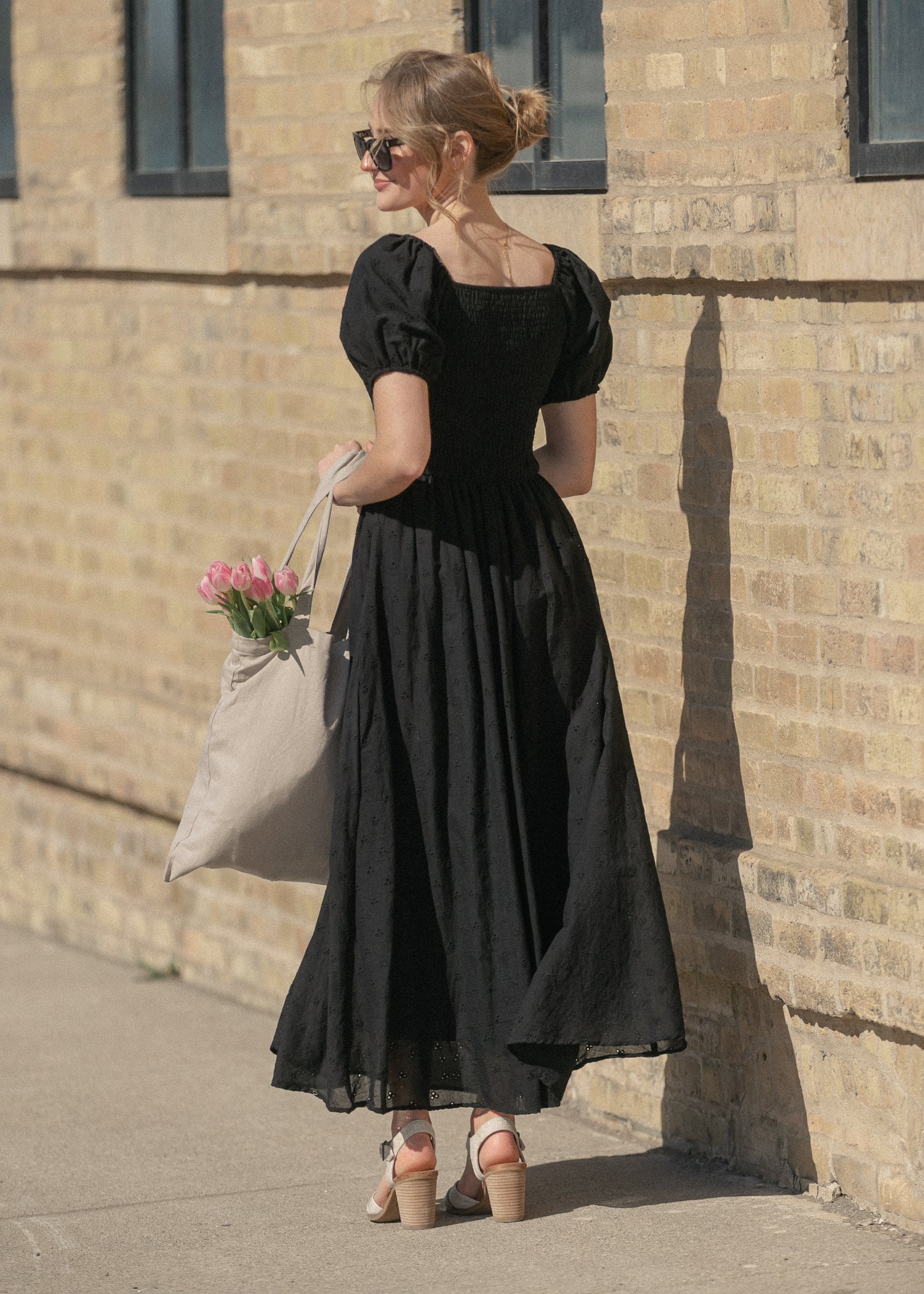 Rayna Black Eyelet Maxi Dress