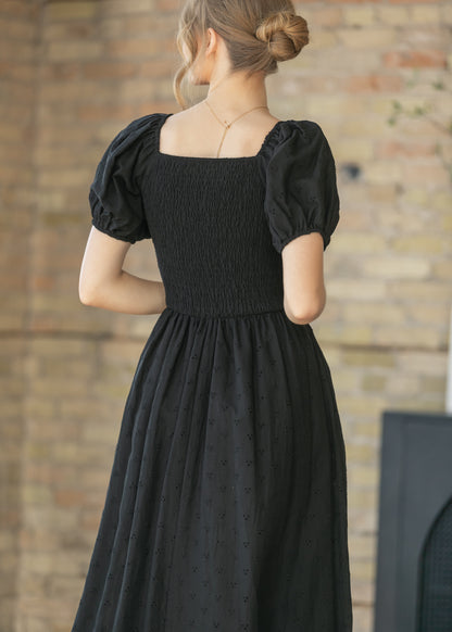 Rayna Black Eyelet Maxi Dress