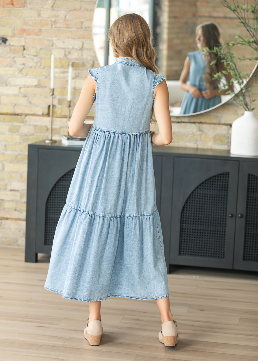 midi chambray dress women Velvet By Graham & Spencer Izmir Chambray Shirt Dress