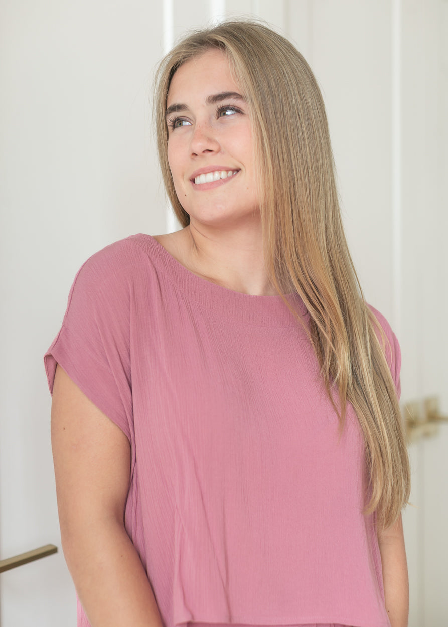 Rose Gauze Maxi Skirt & Top Set