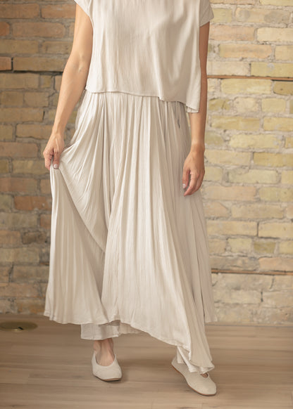Sand Gauze Maxi Skirt & Top Set