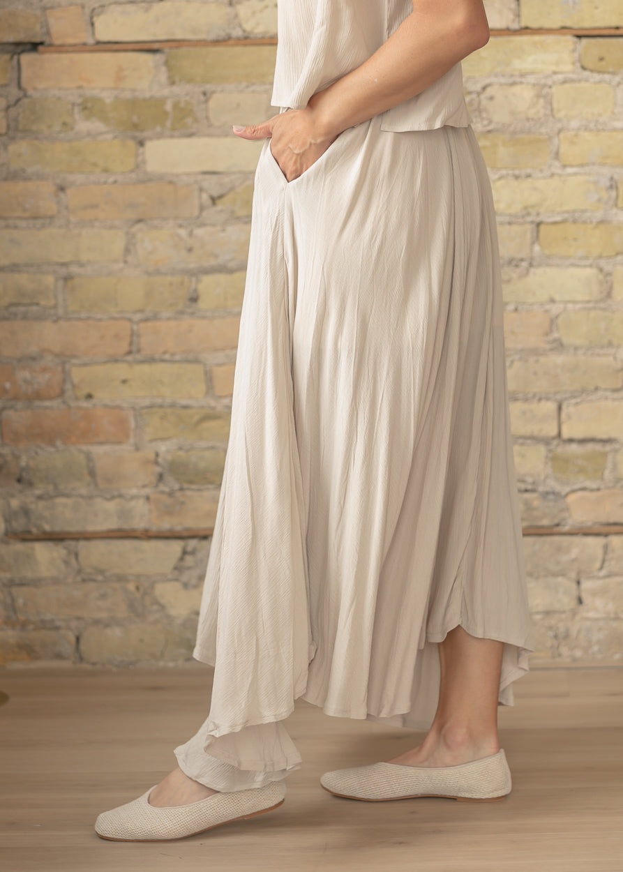 Sand Gauze Maxi Skirt & Top Set