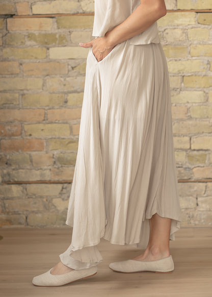 Sand Gauze Maxi Skirt & Top Set