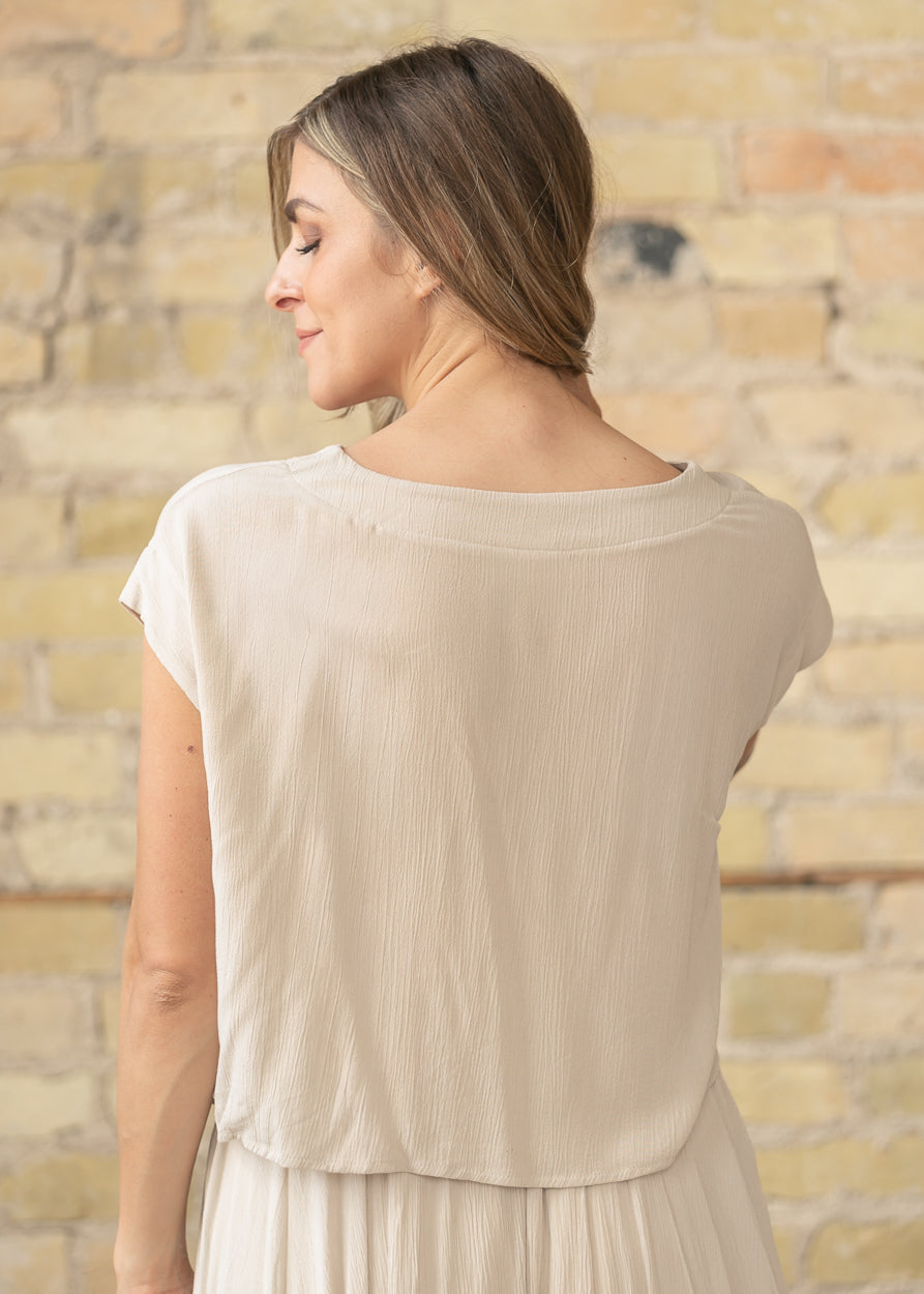 Sand Gauze Maxi Skirt & Top Set