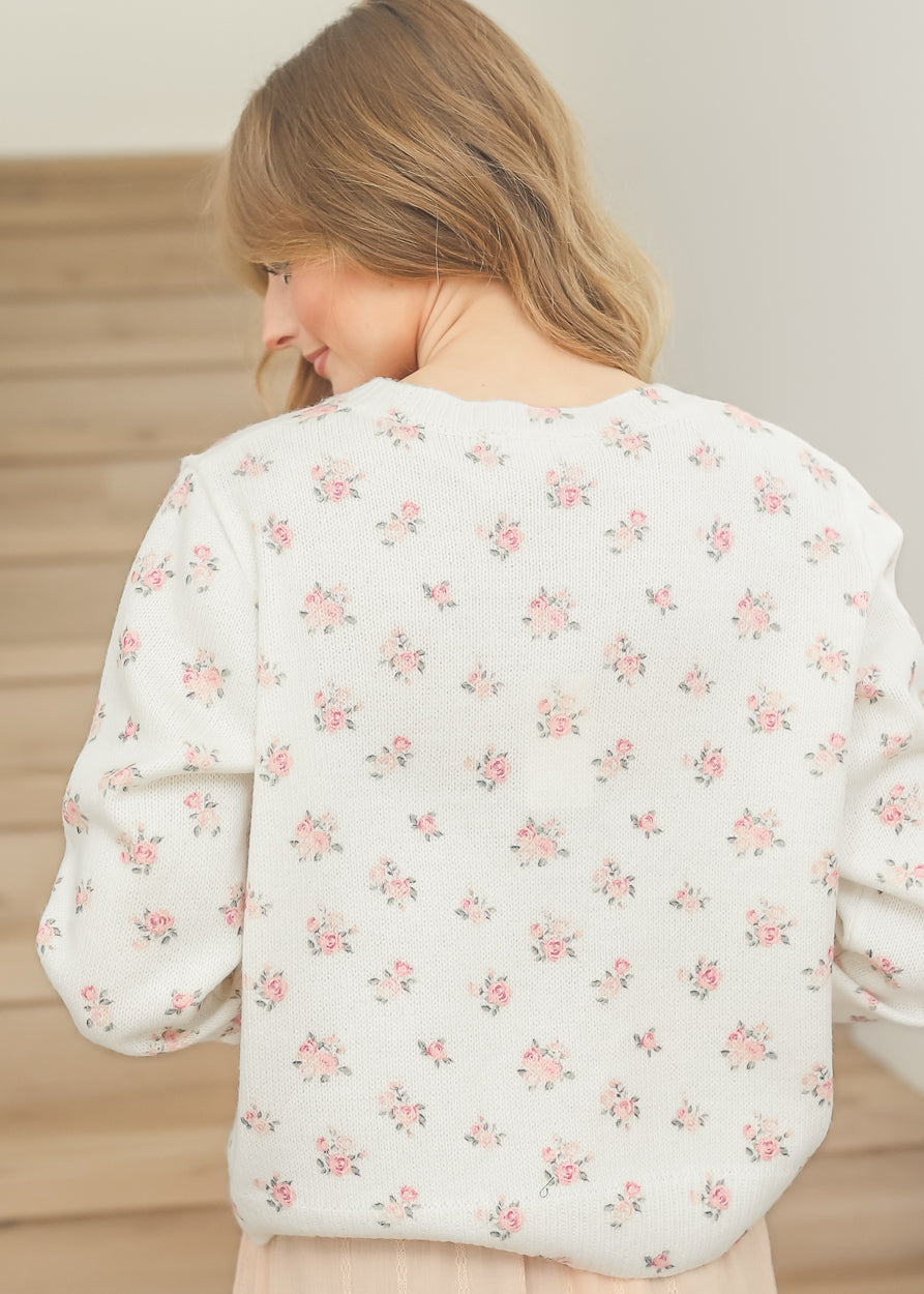 Floral Button Up Cardigan