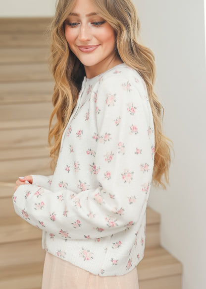 Floral Button Up Cardigan