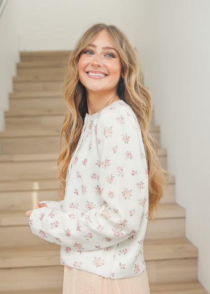 Floral Button Up Cardigan