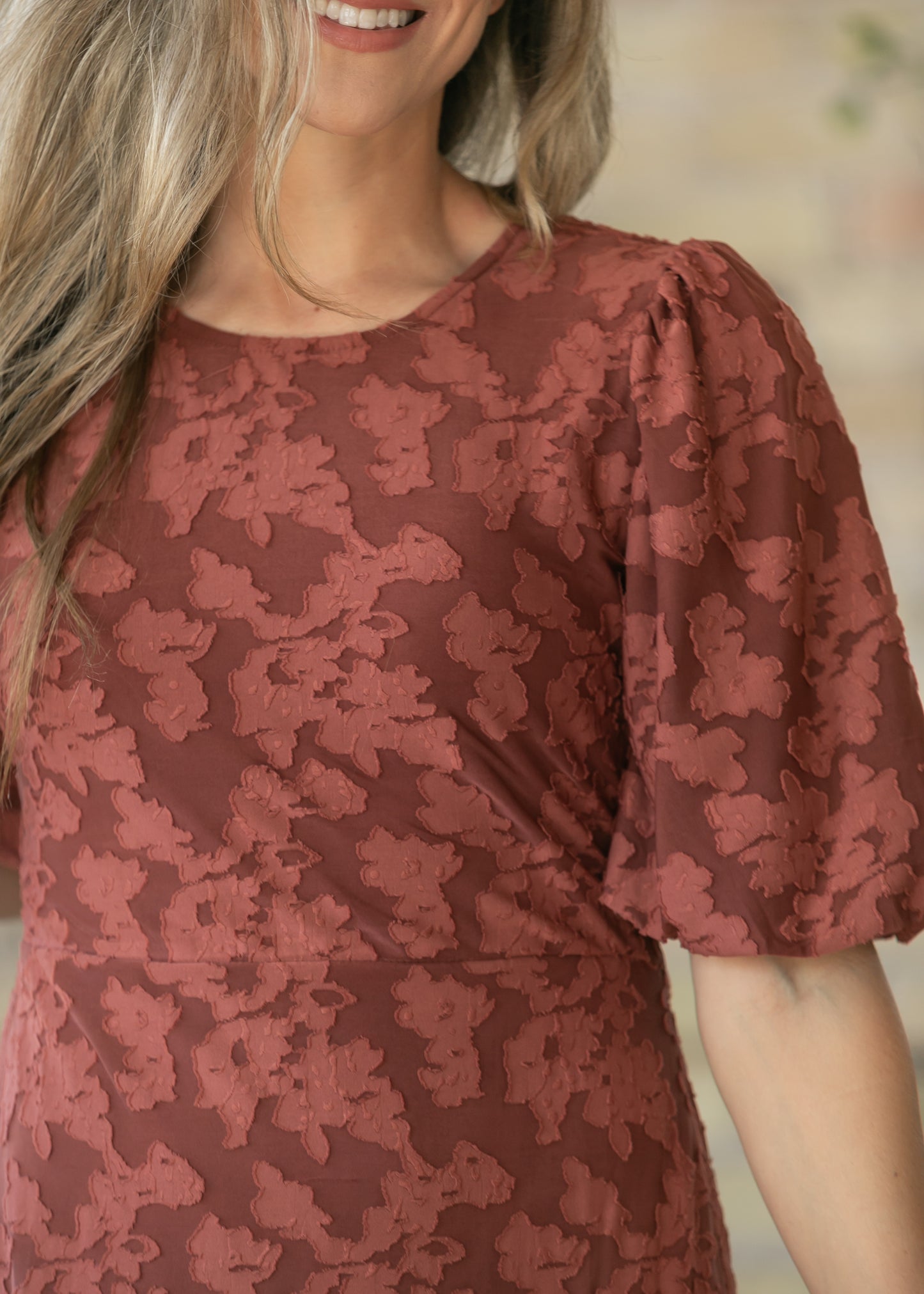 Super Soft Mulberry Floral Midi Dress