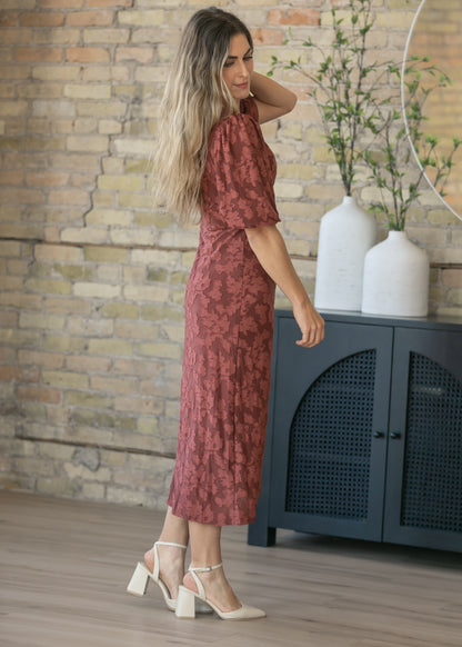 Super Soft Mulberry Floral Midi Dress