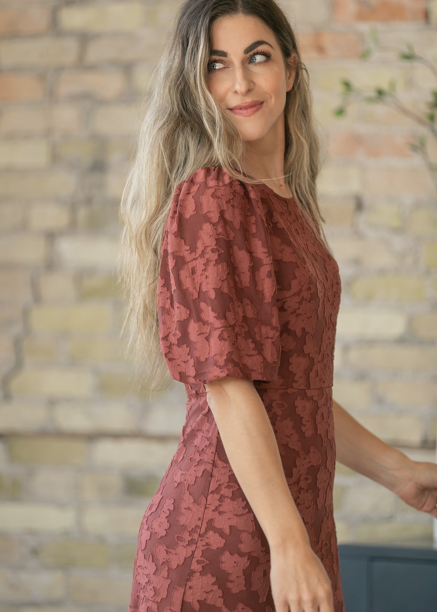 Super Soft Mulberry Floral Midi Dress