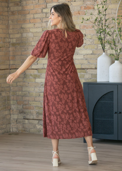 Super Soft Mulberry Floral Midi Dress