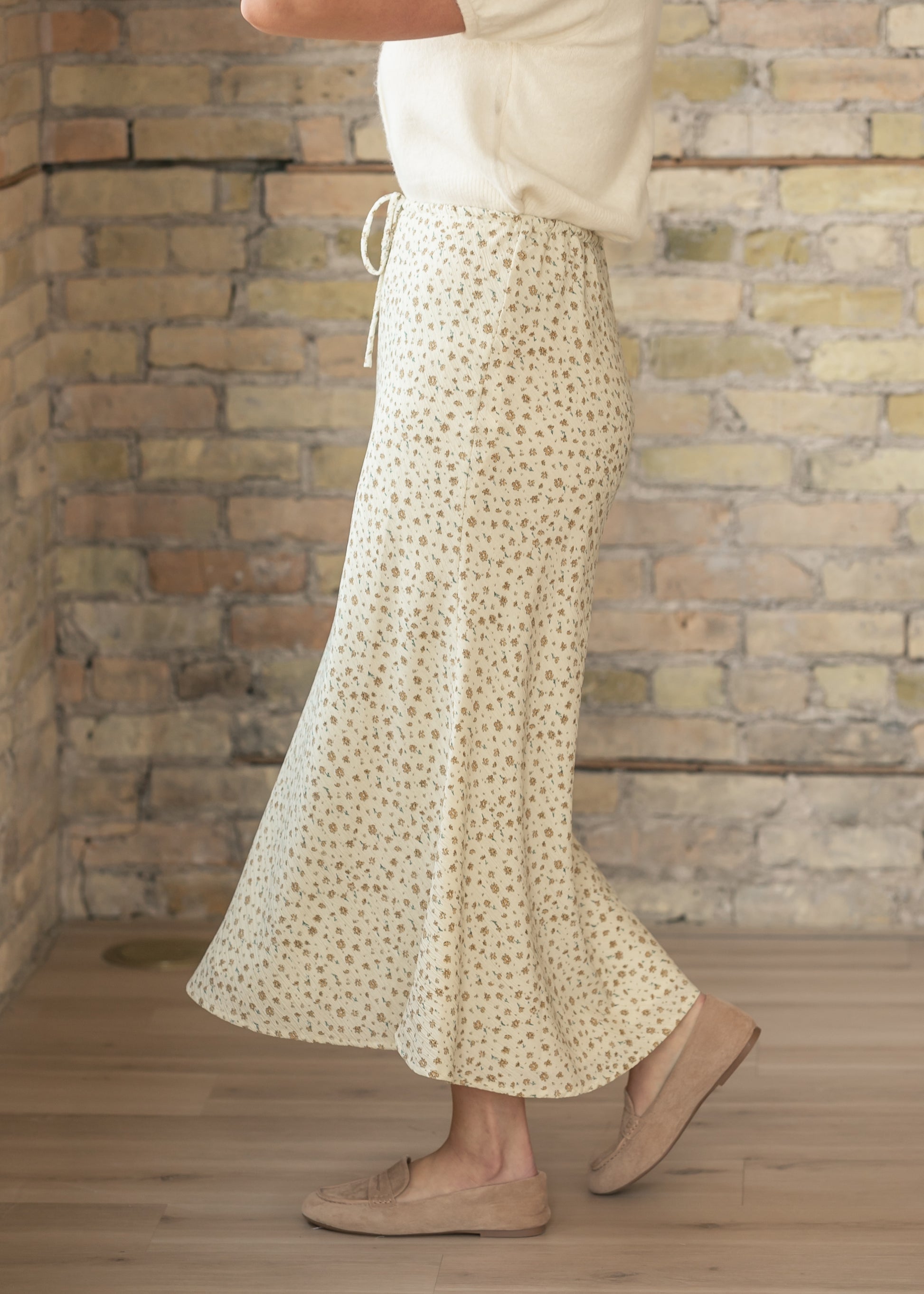 Textured Floral Maxi Skirt FF Skirts