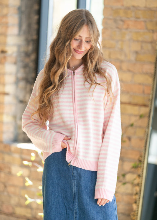 Things Between® Baby Pink Cooper Zip-Up Jacket