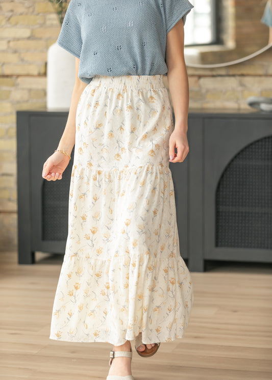 Tiered Boho Maxi Skirt