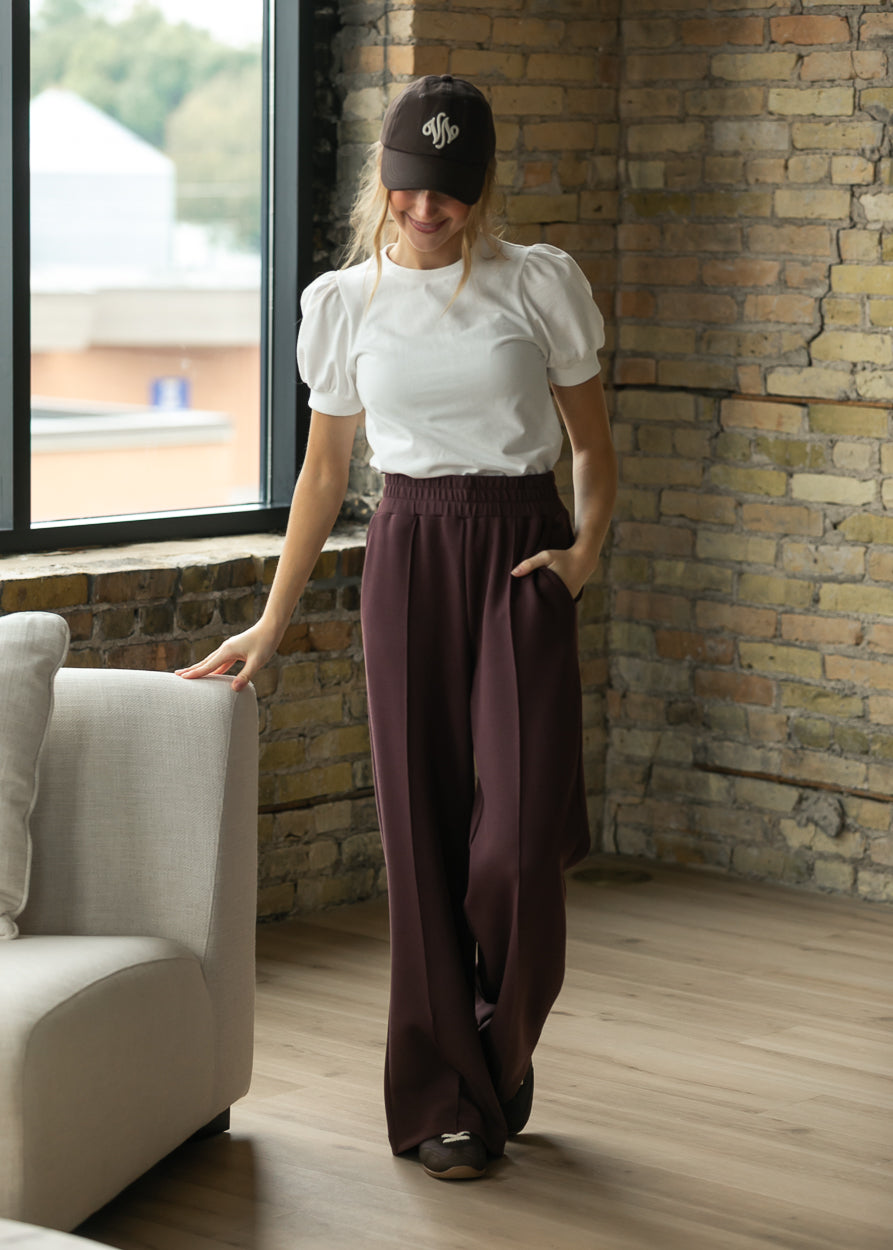 Raleigh Ivory Puff Sleeve Sweatshirt Tee