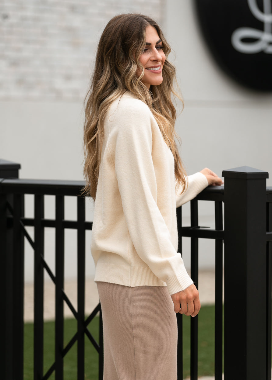 Clara Ivory Raglan Sweater