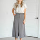 A-line Knit Midi Skirt Skirts