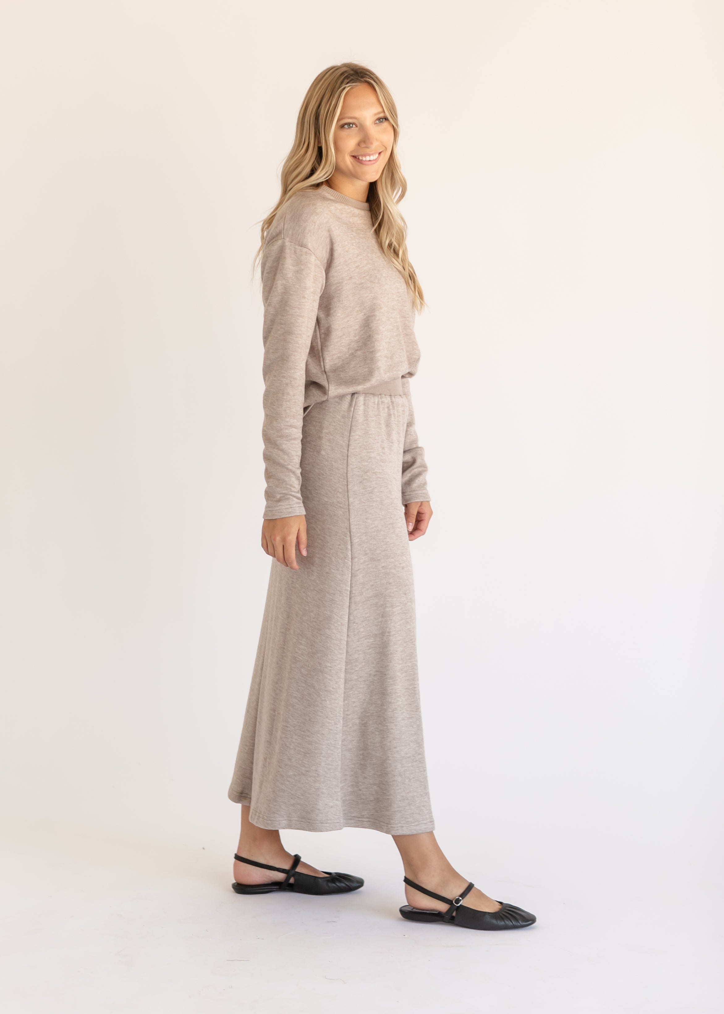 Aline Maxi Knit Skirt + Sweater Set Inherit Co.