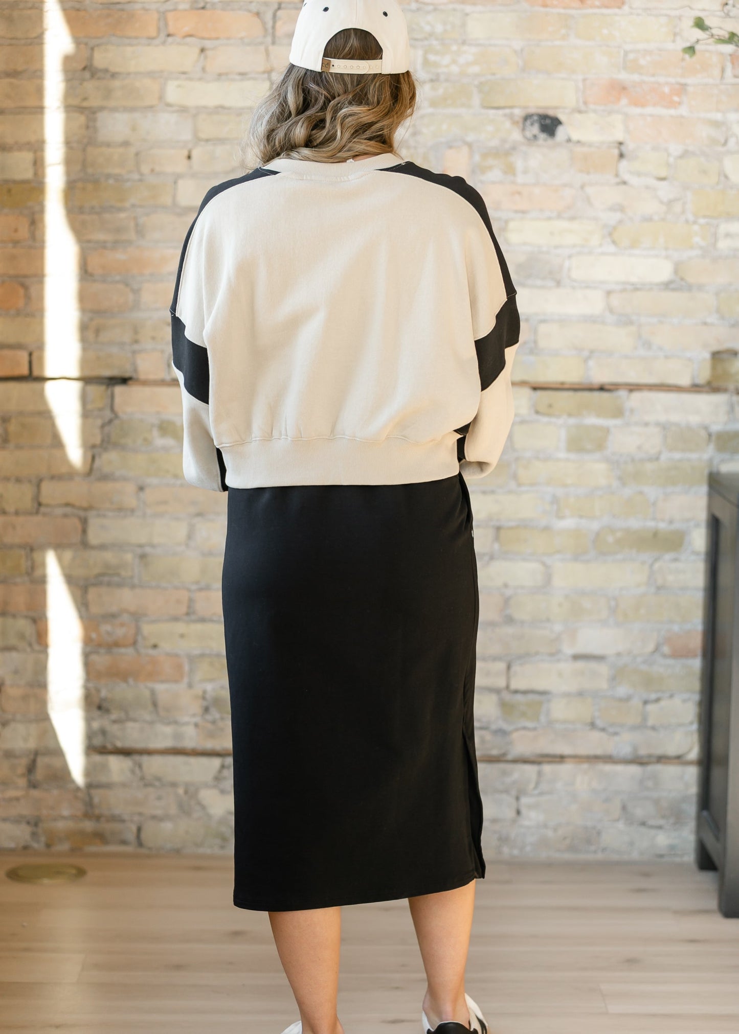 Abbie Mesh Detail Knit Midi Skirt IC Skirts