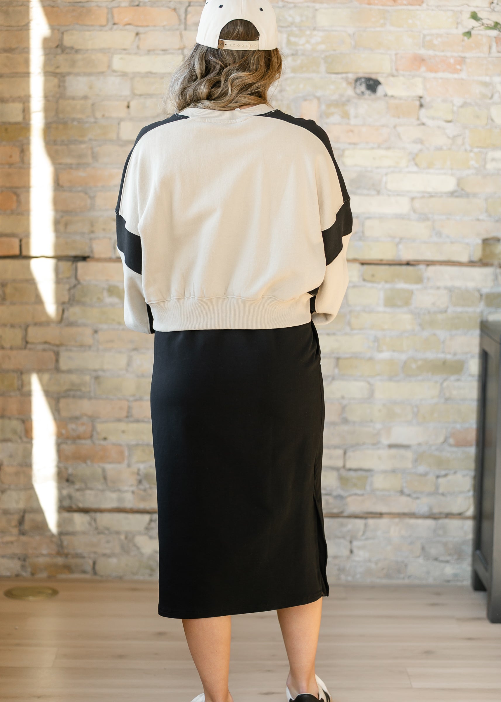 Abbie Mesh Detail Knit Midi Skirt IC Skirts