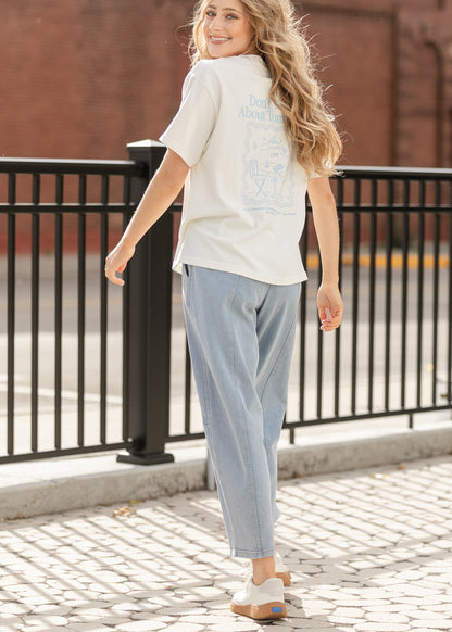 Acid Washed Capri Joggers FF Pants