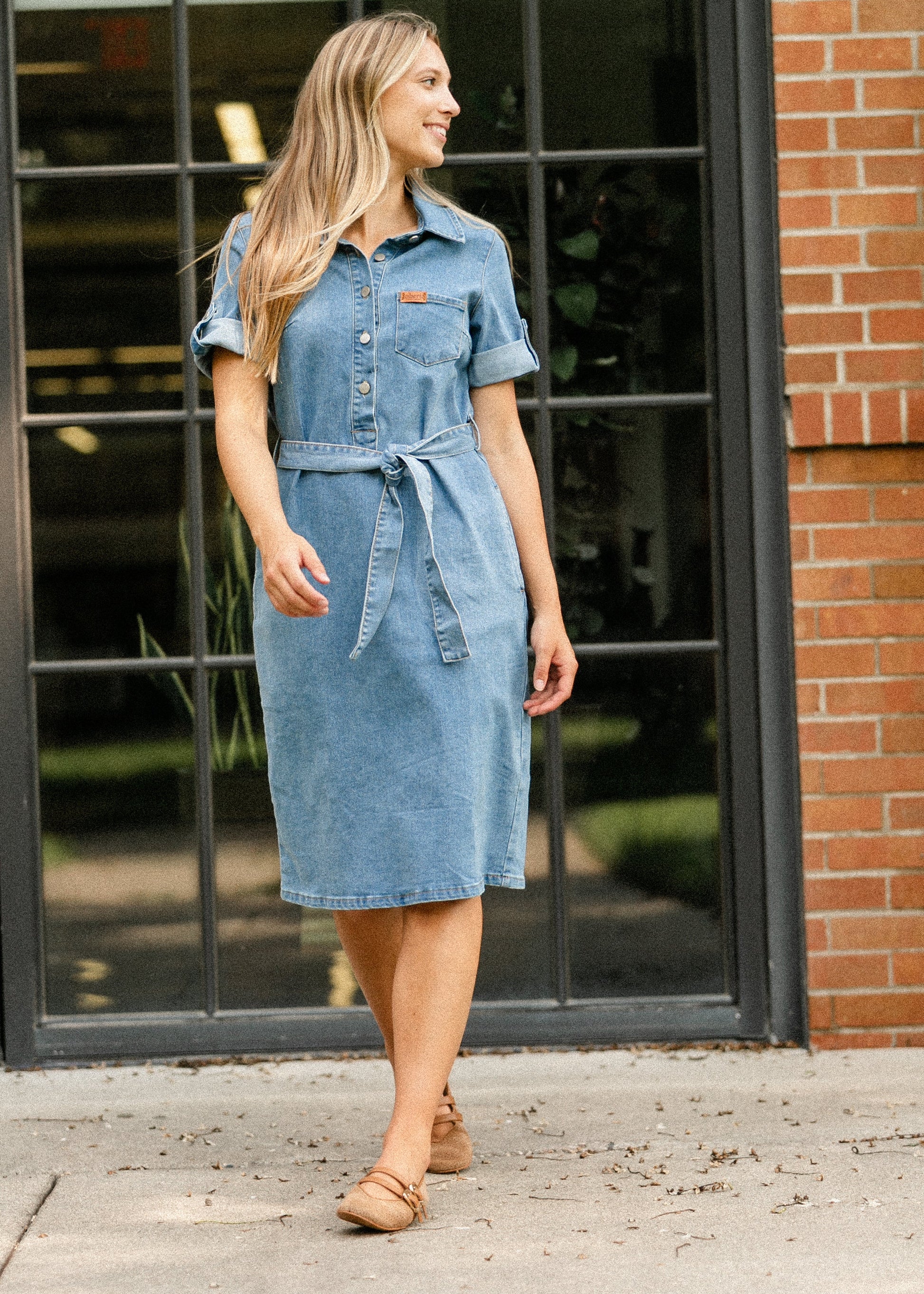 Ada Denim Midi Dress - FINAL SALE Inherit Co. Ada Denim Midi Dress - FINAL SALE Inherit Co.