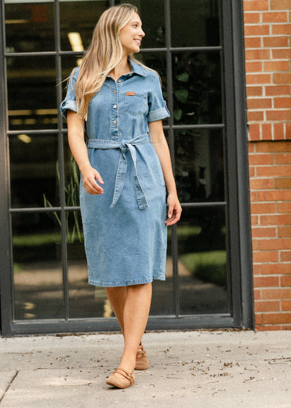 Ada Denim Midi Dress IC Dresses