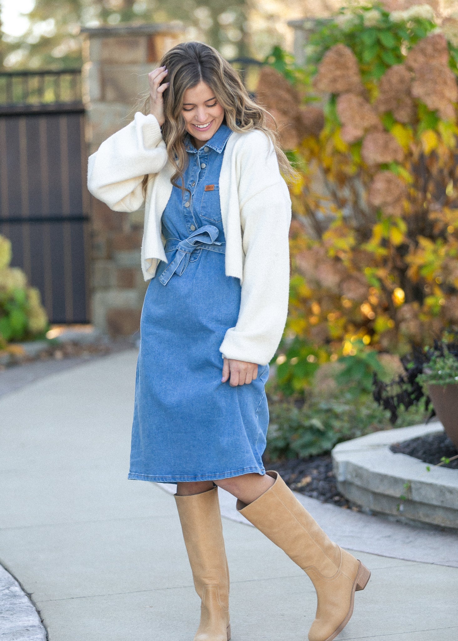 Ada Denim Midi Dress - FINAL SALE Inherit Co. Ada Denim Midi Dress - FINAL SALE Inherit Co.