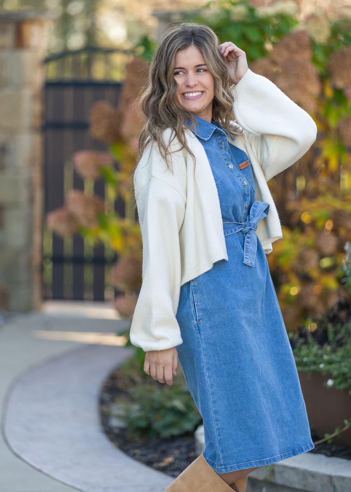 Ada Denim Midi Dress - FINAL SALE Inherit Co. Ada Denim Midi Dress - FINAL SALE Inherit Co.