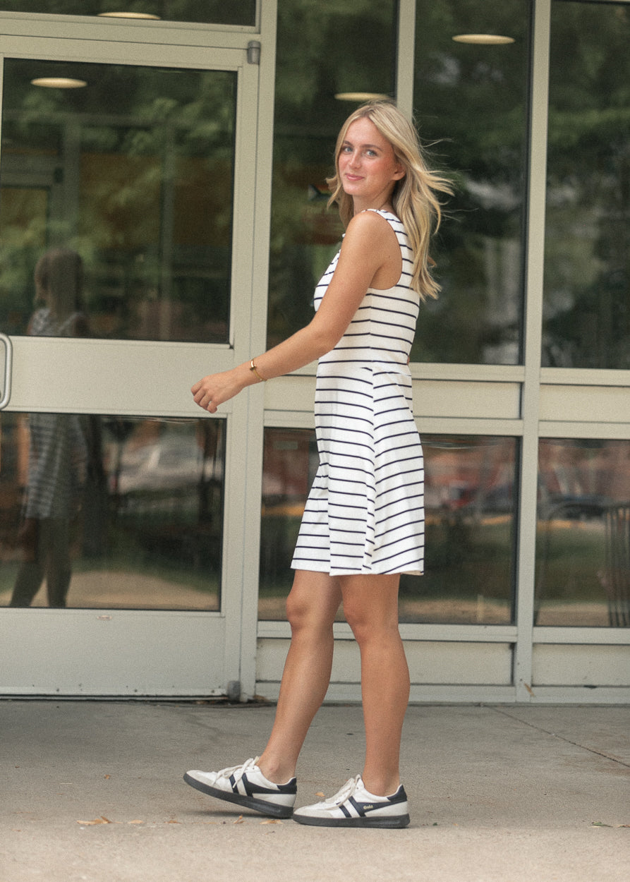 Adaline Striped A-line Midi Sport Dress IC Dresses